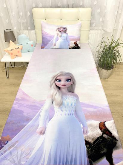 Beyaz Prenses Desenli Yatak Örtüsü ve Yastık Kılıfı