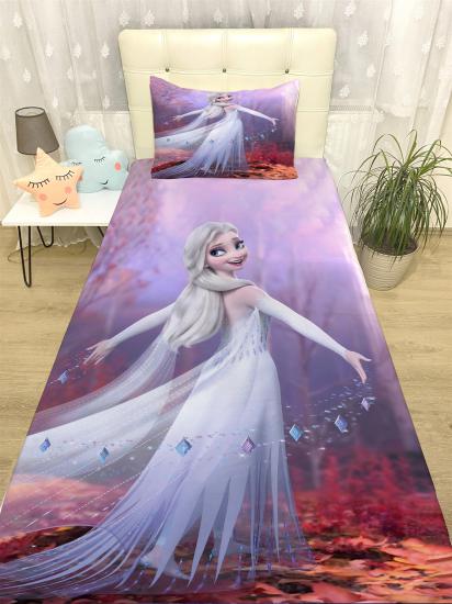 Beyaz Prenses Desenli Yatak Örtüsü ve Yastık Kılıfı