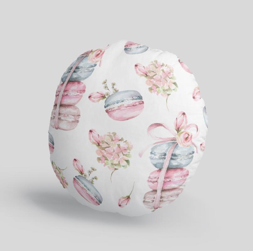 MACARON DESENLİ  40X40 CM İÇİ DOLGULU KIRLENT